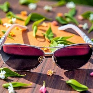 kate spade New York, Dalia/S Sunglasses Aviator, Metal, Full Rim Golden & White